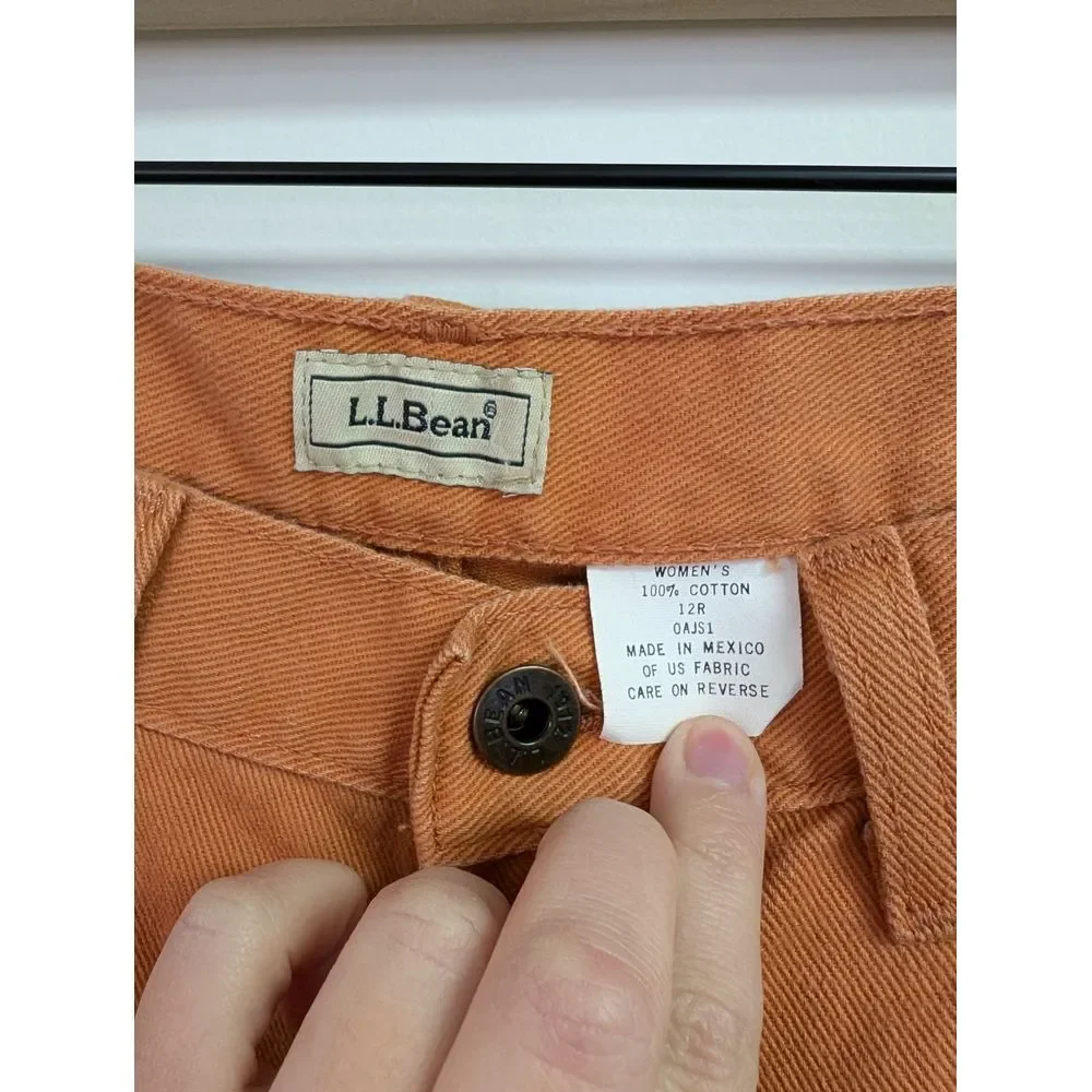 Vintage L.L. Bean‎ Colored Straight Leg Jeans Mom 90's Terracotta 12P 30